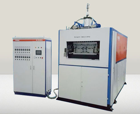 PLC Vacuum Plastic Thermoforming Machine For Degradable Materials Max Forming Depth 180mm Máy tạo nhiệt bằng nhựa bằng chân không