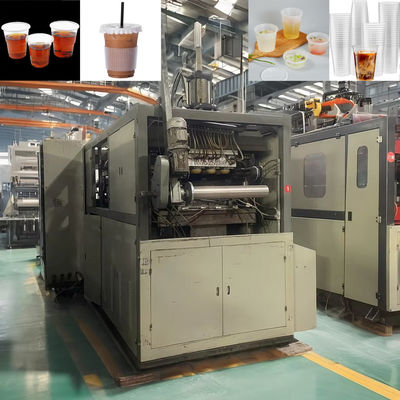 Máy làm cốc nhựa dùng một lần hoàn toàn tự động loại thực phẩm vật liệu PP Máy hình nhiệt nhựa
