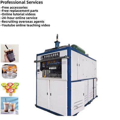 Máy tạo cốc nhựa làm mát bằng nước với 11 kW sưởi ấm lò điện và độ sâu hình thành tối đa 250mm