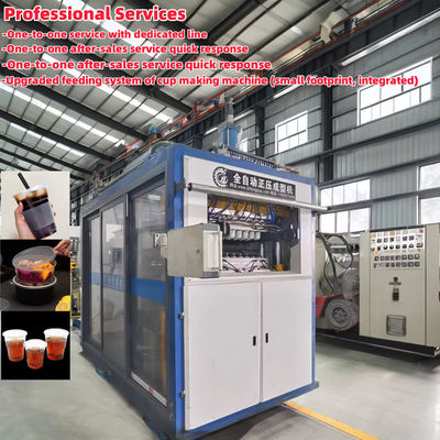 Máy chế tạo cốc nhựa dùng một lần hoàn toàn tự động 750 * 430mm Khu vực hình thành cho vật liệu PP / PS / PET