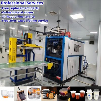 Máy làm ly kem bằng nhựa hoàn toàn tự động được sử dụng