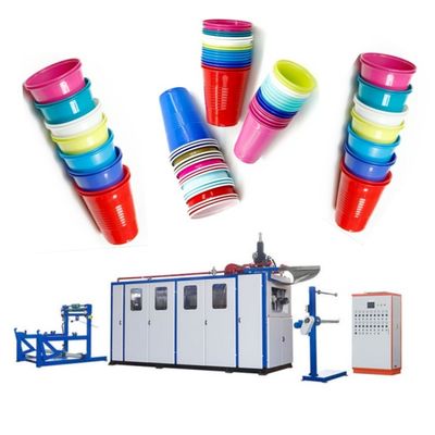 Máy chế tạo cốc nhựa hoàn toàn tự động với diện tích hình thành 720 * 300mm và dung lượng 5000kg