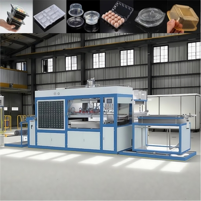Máy làm đĩa dùng một lần bằng nhựa tự động hoàn toàn Máy móc sản xuất hộp cơm trưa bằng nhựa